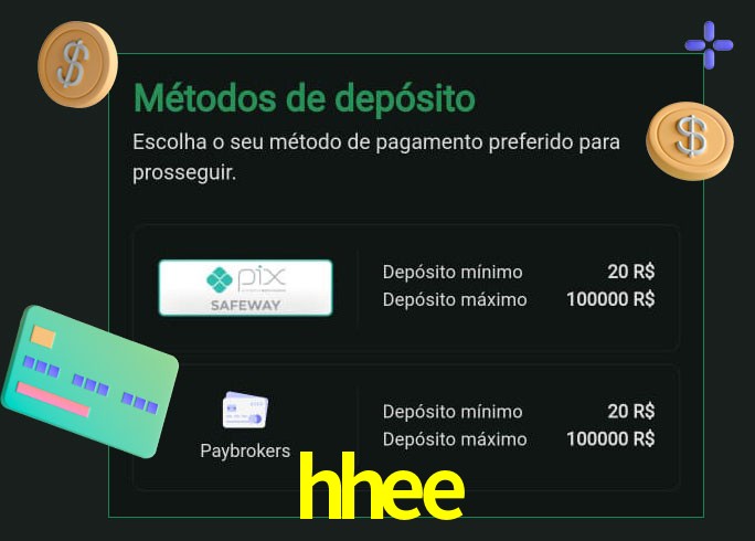 O cassino hhee oferece uma grande variedade de métodos de pagamento
